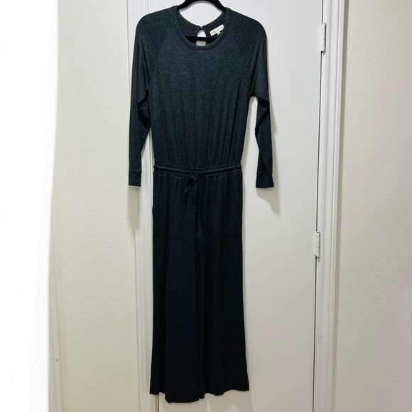 Lou & Grey LOFT Signaturesoft Long Sleeve Casual Jersey Jumpsuit in Women's XS - Picture 2 of 9